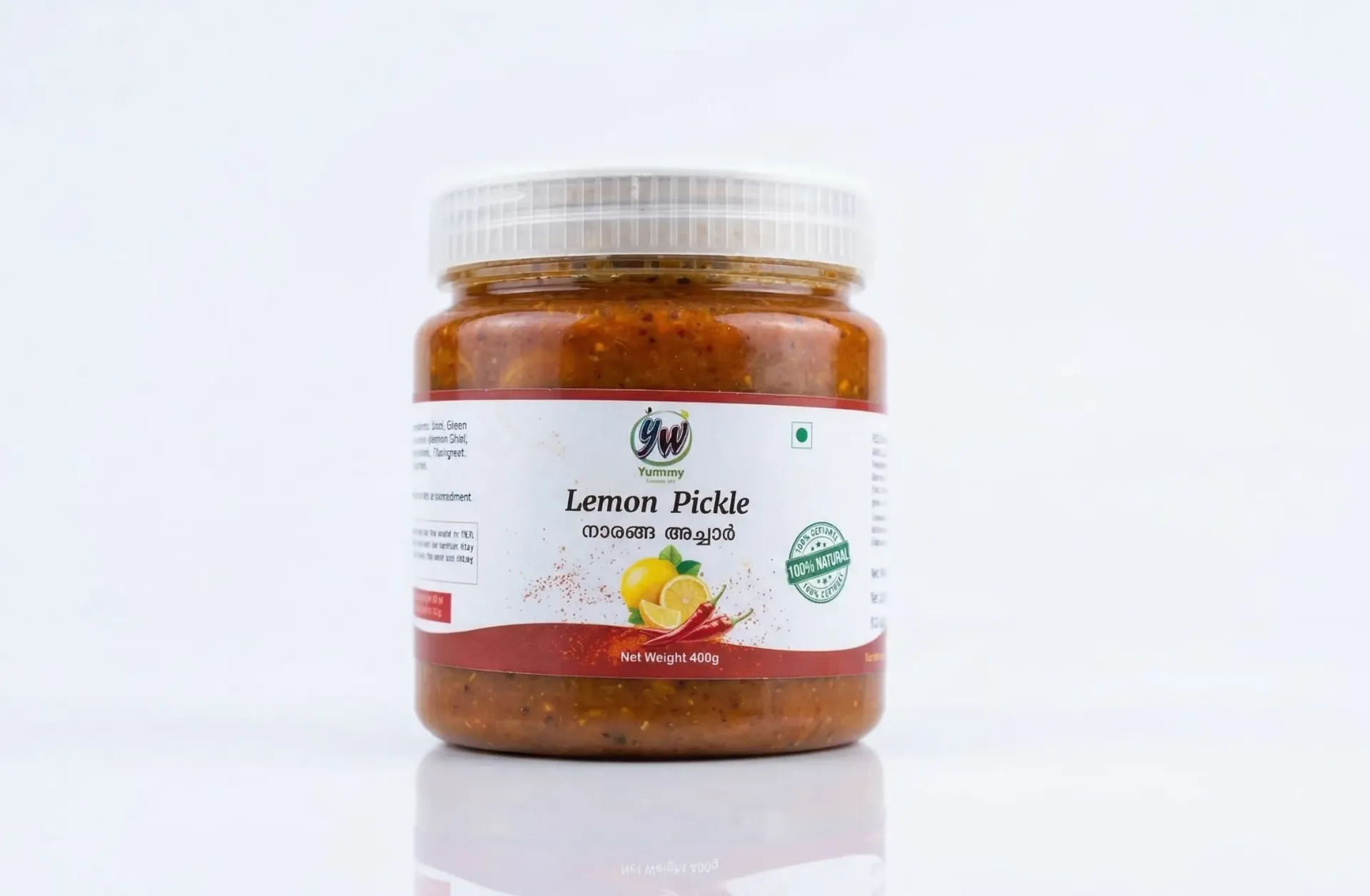 Red Lemon Pickle 400 Grams Bottle