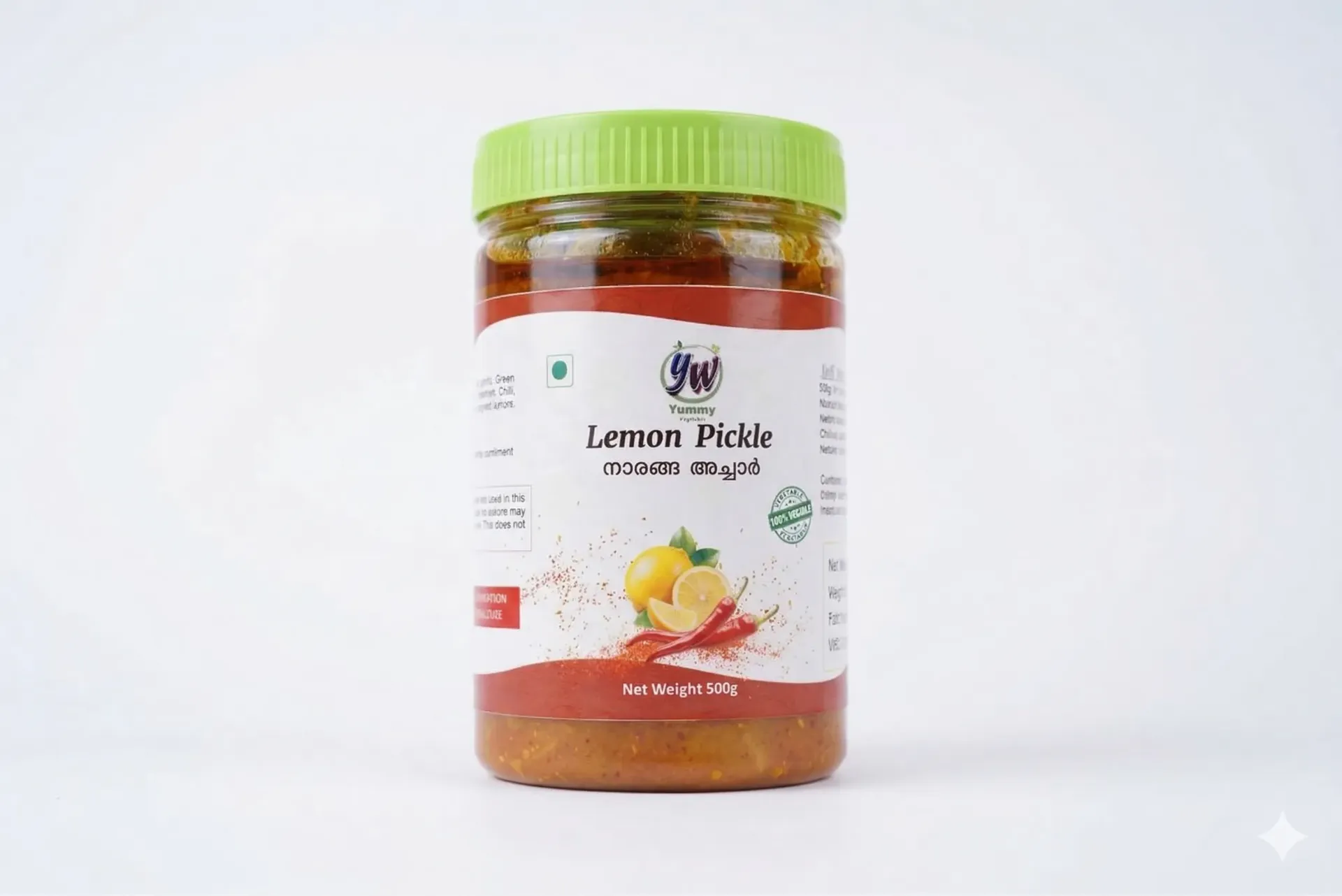 Red Lemon Pickle 500 Grams Bottle